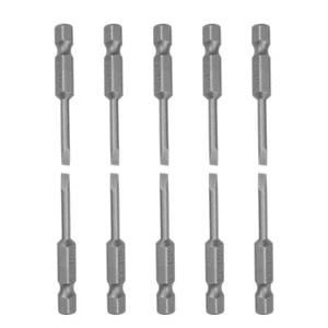 10Pc 3mm Slotted Tip Magnetic Flat Head Screwdriver Bits,1/4 Inch Hex Shank - Picture 1 of 4