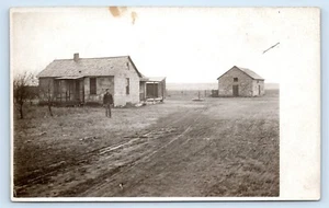 KANSAS NESS COUNTY ARNOLD AREA YASMER'S FARM REAL PHOTO CYKO BACK CIRCA 1906 - Picture 1 of 4