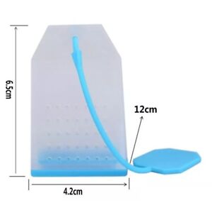 Boule à thé en silicone en forme de sachet de thé (transparent) - Bleu