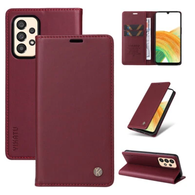 For Samsung Galaxy A73 A33 S10 LITE M53 5G A02S Flip Magnetic Wallet Case Cover - Image 1 of 4