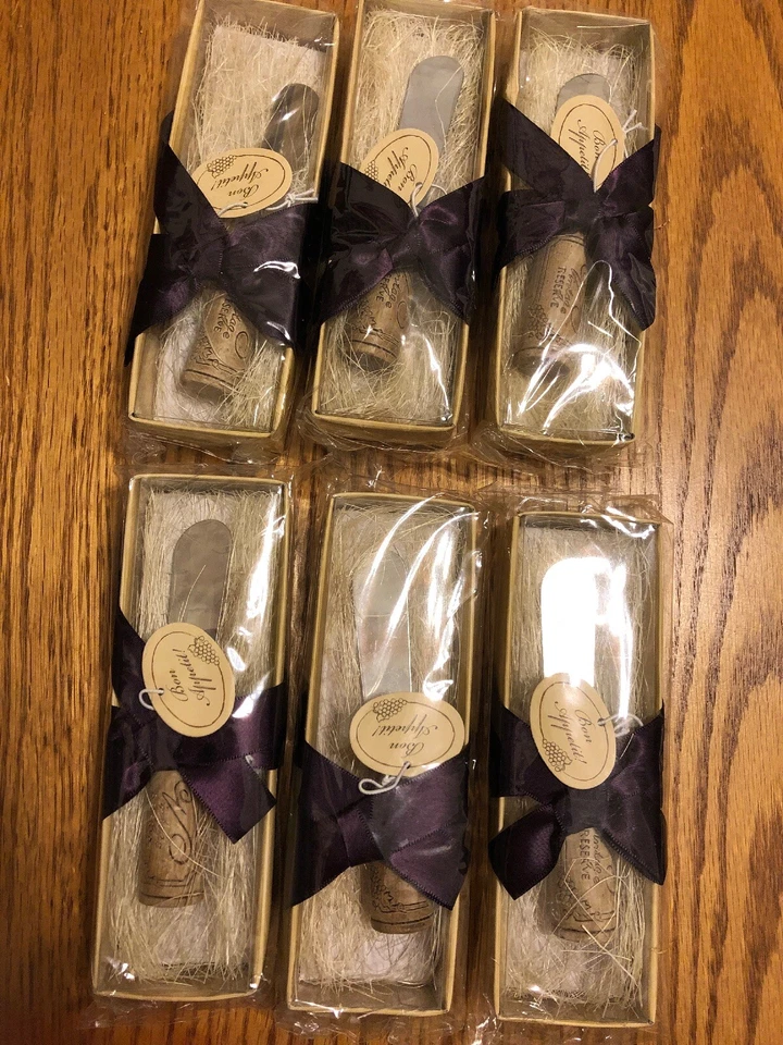批量 6 件 CORK WINE SPREADER Kate Aspen 婚礼礼物 淋浴礼物 派对礼品 — 第 1/1 张图片