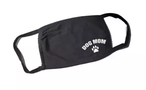 Mask / Face covering DOG MOM cotton washable black - Picture 1 of 1