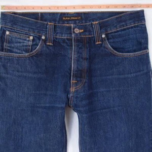 Hombres Nudie AVERAGE JOE Regular Recto Azul Jeans W36 L34 - Imagen 1 de 8