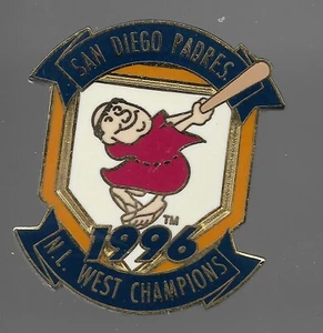 1996 N.L. West Champions Pin * by San Diego Padres (Post Back, 1996) - Picture 1 of 1