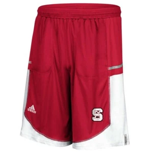 NC State Wolfpack NCAA Adidas Men's Red Climalite Performance Shorts - Picture 1 of 2