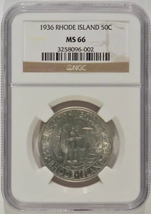 1936 Rhode Island Silver Half Dollar 50c NGC MS66 3258096-002 - Picture 1 of 4