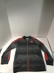Adidas Unisex Kids Jacket 7x Red Stripped - Picture 1 of 3