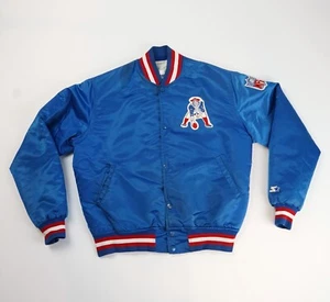 New England Patriots Satin Starter Bomber Jacket - Mens Medium - Vintage 80s/90s - Picture 1 of 11