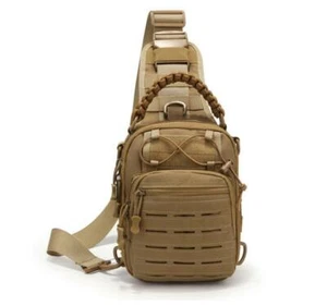 Outdoor Tactical Molle Chest Bag Sling Shoulder Pack Cross Body Backpack Travel - Picture 1 of 17