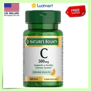 Nature's Bounty Vitamin C 500 m Tablets Immune Health Vitamin Supplement  100ct - Picture 1 of 4
