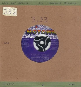JERMAINE JACKSON - LET'S GET SERIOUS b/w JE VOUS AIME BEAUCOUP 7" SINGLE VGC '80 - Picture 1 of 1