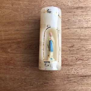 AVE MARIA religiöser Kerzenhalter unbenutzt Frankreich figürlich Vintage unbeleuchtet *Beschreibung lesen - Bild 1 von 12
