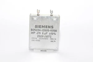 Condensador vintage Siemens MP J/S B25224 para amplificadores Klangfilm, 6 MFD/250 V-, NUEVO DE LOTE ANTIGUO - Imagen 1 de 23