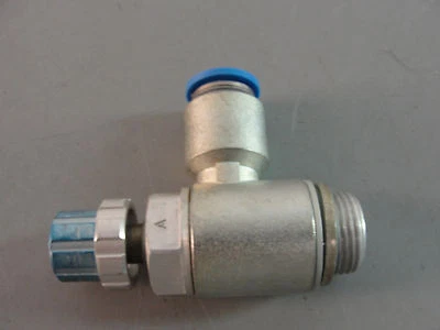 FESTO HYDRAULIC PNEUMATIC AUTOMATION ONE WAY CONTROL VALVE 10mm TUBE 5/8" THREAD - Изображение 1 из 4