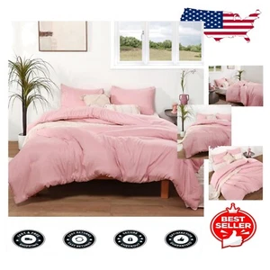 Oversized California King Bohemian Comforter Set - Cozy 3-Piece Pink Design - Picture 1 of 9