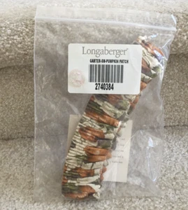 Longaberger Small Fabric Garter in Original Bag #2740384 Pumpkin Patch FREE SHIP - Picture 1 of 5