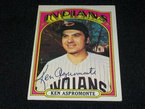 Cleveland Indians Ken Aspromonte Auto Signed 1972 Topps Card #784  HI # T - Picture 1 of 1