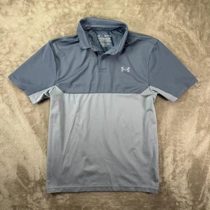Under Armour Shirt Mens Small Gray HeatGear Performance Polo Golf Athletic Top - Picture 1 of 7