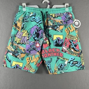 Neff Marvel Collaboration Board Shorts Size Medium Black Panther Comic Book AOP - Picture 1 of 9