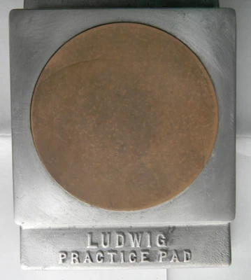 Almohadilla de práctica de batería Ludwig de colección aluminio fundido/caucho 4050 EE. UU. 1960 era de los Beatles Foto 1 de 2