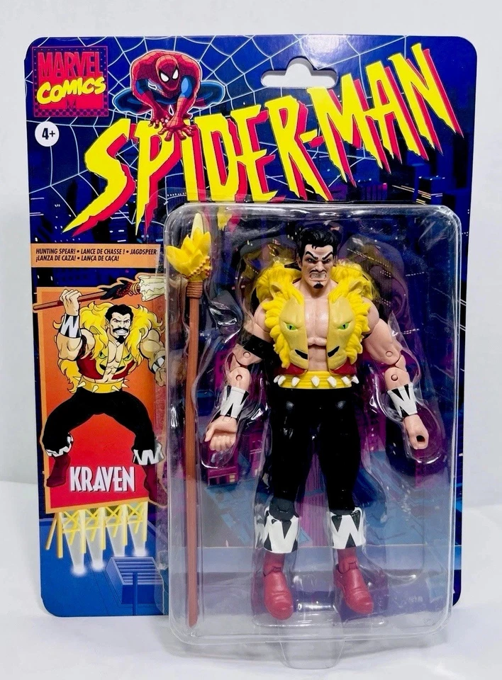 Figura de acción retro Kraven the Hunter Marvel Legends Spider-Man nueva Foto 1 de 2