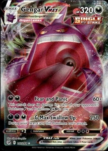 Pokemon Gengar VMAX SWSH08: Fusion Strike 157/264 casi nuevo casi nuevo - Imagen 1 de 2
