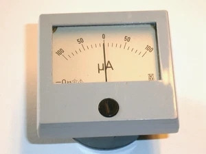 Drehspul Einbauinstrument 100-0-100µA  Klasse 2,5 - Bild 1 von 2