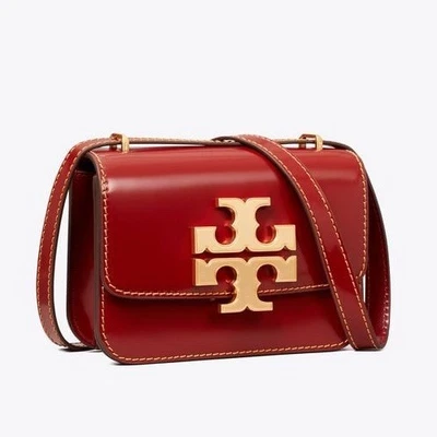 NOVA BOLSA DE OMBRO PEQUENA CONVERSÍVEL TORY BURCH ELEANOR Tijolo Couro Vermelho - Imagem 1 de 4