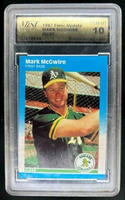 Fleer Update 1987 Mark McGwire Rookie RC #U-76 Athletics MGS 10 Foto 1 de 2