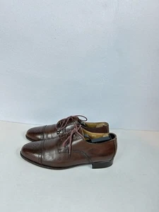 Polo Ralph Lauren Brown Captoe Derby Dress Shoes Men’s Sz 8.5 D - Picture 1 of 22