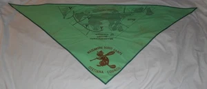 PAÑUELO DE CUELLO de colección MASSAWEPIE CAMPAMENTOS CONSEJO OTETIANA BOY SCOUTS mapa de campamento verde - Imagen 1 de 4