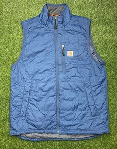 Men's Carhartt 102286 476 Blue Rain Defender Insulated Vest Jacket Zip Size M - Picture 1 of 8