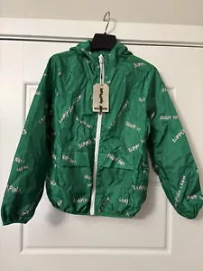 Neu mit Etikett Zara Girls Petite Damen grün rosa Text Kapuze Windbreaker Jacke 11-12 - Bild 1 von 4