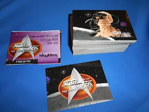 STAR TREK Next Generation TNG Season 4 Complete SET 108 CARDS #313-420 &Wrapper - Picture 1 of 2
