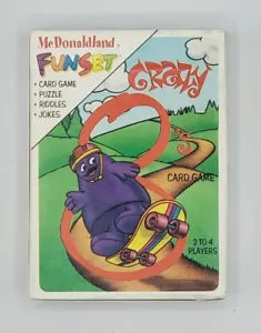 Hoyle McDonaldland FunSet Crazy 8's Card Game Grimace Vintage 2-4 Players - Picture 1 of 6