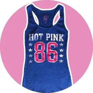 Y2K VTG VICTORIA SECRET HOT PINK TANK TOP EUC HTF SIZE MEDIUM - Picture 1 of 7