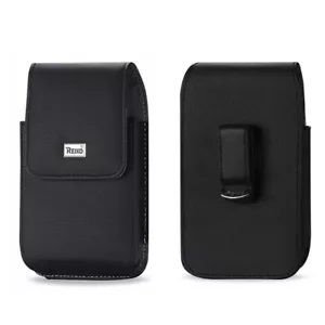 Vertical Full Leather Apple iPhone 7/8/6s Pouch Black Belt Clip Wallet Case - Picture 1 of 4