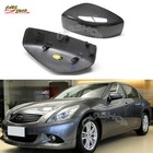 Dry Real Carbon Fiber Side Mirror Cover Replace For INFINITI G25 G37 Q60 09-14