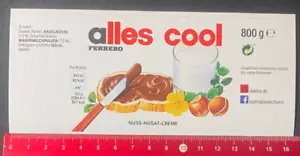 Aufkleber/Sticker: Nutellaglas - Nutella Ferrero - alles cool - 800g (18051691) - Bild 1 von 1