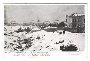 FRANCE ARMY GREECE Postcard *EASTERN EXPEDITIONARY FORCE* Salonica Snow PPC KA61 - Picture 1 of 10