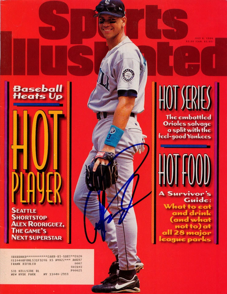 Alex Rodriguez AROD SIGNED Sports Illustrated COA! - Image 1 of 1