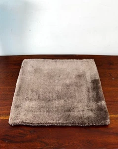 Brown Viscose Hand Tufted Table Placemats Small Mats Kitchen Dining Décor Rugs - Picture 1 of 8