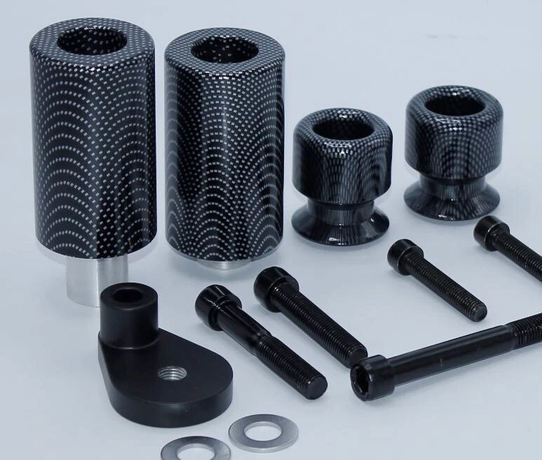 2000-2003 Suzuki GSXR600 GSXR750 GSXR 600 750 CARBON FRAME & SWINGARM SLIDERS - Image 1 of 1