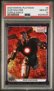 War Machine #8 Purple Pixels /35 PSA 10 Upper Deck 2023 Marvel Platinum - Picture 1 of 3