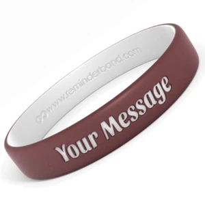 Custom Engraved Silicone Wristbands - Personalized Luxe Rubber Bracelets - Picture 1 of 43