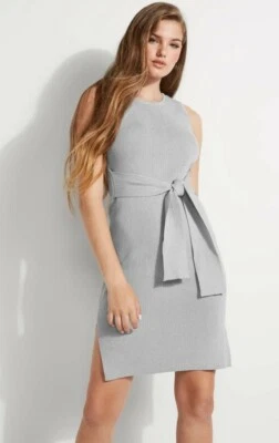 Nuevo Vestido Suéter GUESS Coss Sin Mangas, Gris Jaspeado - Talla Pequeña Foto 1 de 3