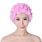 3D Flower Bathing Cap Breathable Water Sports Hat Pool Accesories (Pink)