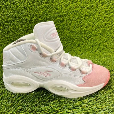 Zapatillas deportivas de baloncesto Reebok Question Mid para niñas talla 6Y rosa Foto 1 de 4