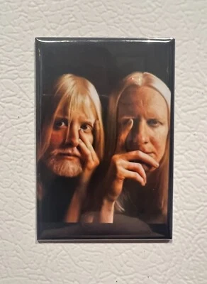 JOHNNY & EDGAR WINTER 1970s Rock n Blues Photo MAGNET 2x3" Refrigerator Locker - image 1 of 3