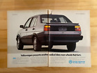 1988 Original Print 2 Page Ad Volkswagen Jetta